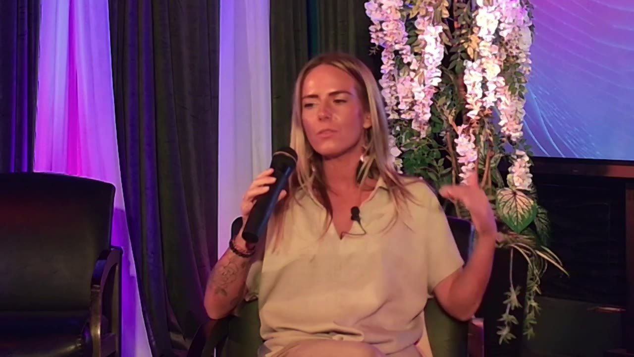 Lily Nova takes a question during the closing panel